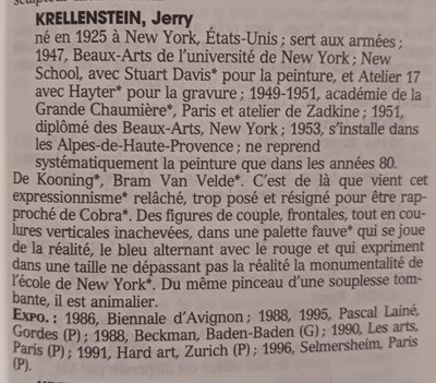 JERRY KRELLENSTEIN 1925/2010