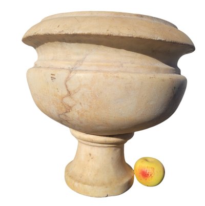 White Marble Pedestal Basin, 19th Century