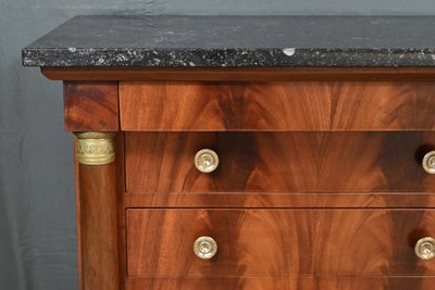 Petite Commode Chiffonnière en Acajou, style Empire – 1ère partie XXe