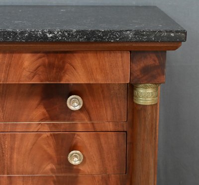 Petite Commode Chiffonnière en Acajou, style Empire – 1ère partie XXe