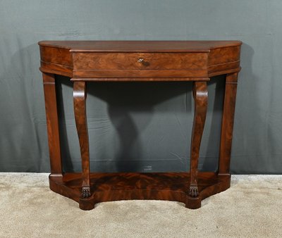 Console en Acajou et Placage d’Acajou, style Restauration – Milieu XIXe