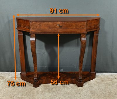 Console en Acajou et Placage d’Acajou, style Restauration – Milieu XIXe
