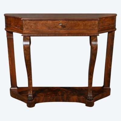 Console en Acajou et Placage d’Acajou, style Restauration – Milieu XIXe