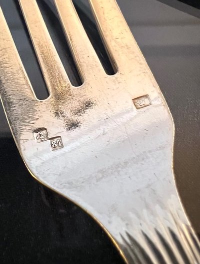 Alfénide Metal Cutlery - Ménagère Art Déco Christofle - Métal Blanc