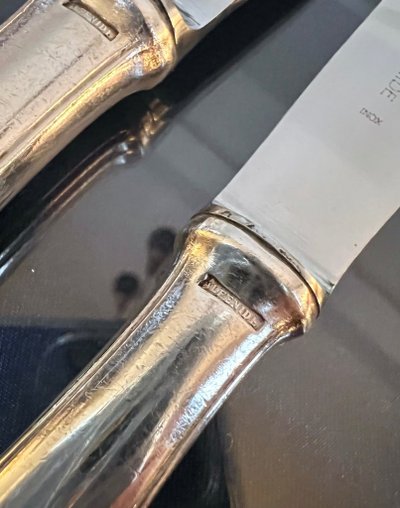 Alfénide Metal Cutlery - Ménagère Art Déco Christofle - Métal Blanc