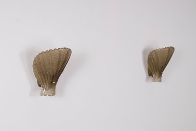 Paar „Coquillage“-Wandleuchten von Vetri Murano