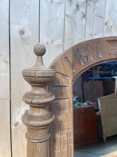 Mirror - Psyche in solid oak Napoleon III