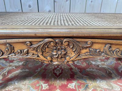 Louis XV style entrance bench in winding cannae