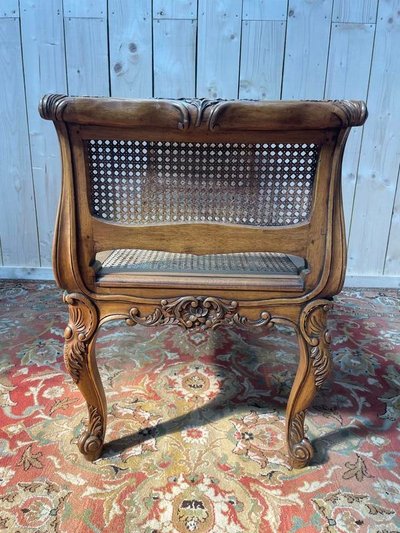 Louis XV style entrance bench in winding cannae