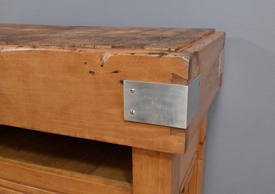 Butcher's Block in Solid Beech, X.Aubert Factory – 1950