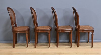 Set of 8 Mahogany Chairs, Louis XVI style – Late 19th century