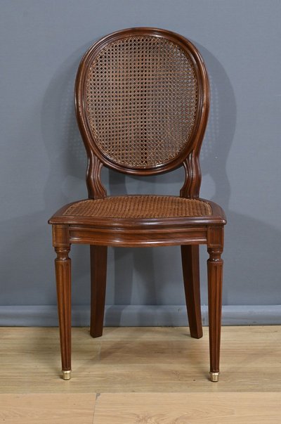 Set of 8 Mahogany Chairs, Louis XVI style – Late 19th century