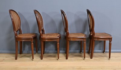 Set of 8 Mahogany Chairs, Louis XVI style – Late 19th century