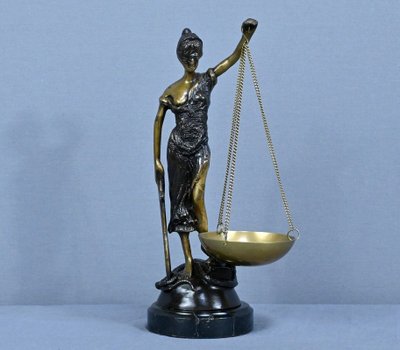 Allegoria della Giustizia in bronzo, da C.Franchomme – Inizio XX secolo