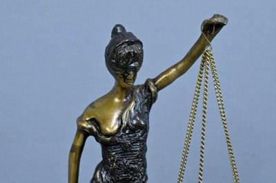 Allegoria della Giustizia in bronzo, da C.Franchomme – Inizio XX secolo