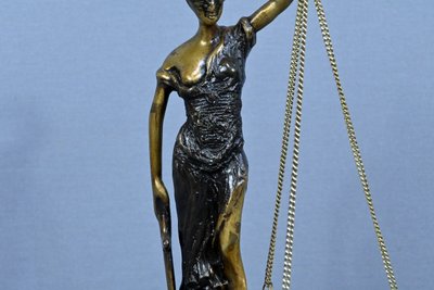 Allegoria della Giustizia in bronzo, da C.Franchomme – Inizio XX secolo