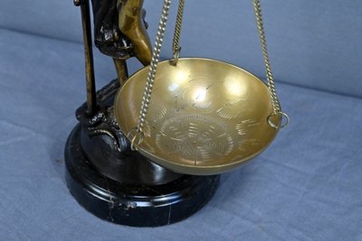 Allegoria della Giustizia in bronzo, da C.Franchomme – Inizio XX secolo