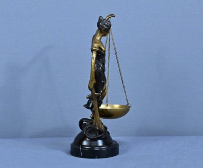 Allegoria della Giustizia in bronzo, da C.Franchomme – Inizio XX secolo