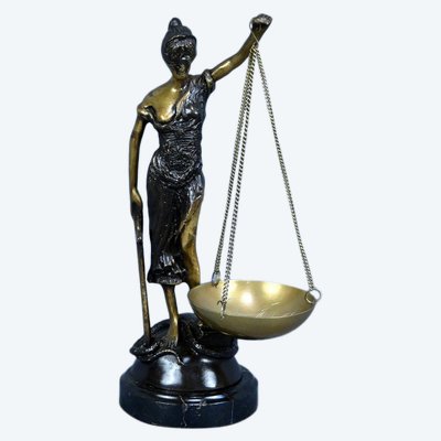 Allegoria della Giustizia in bronzo, da C.Franchomme – Inizio XX secolo