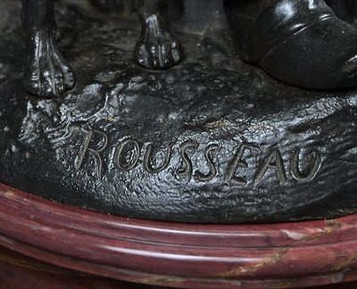 Bronzo “Il primo pasto” di V. Rousseau – Inizio XX secolo