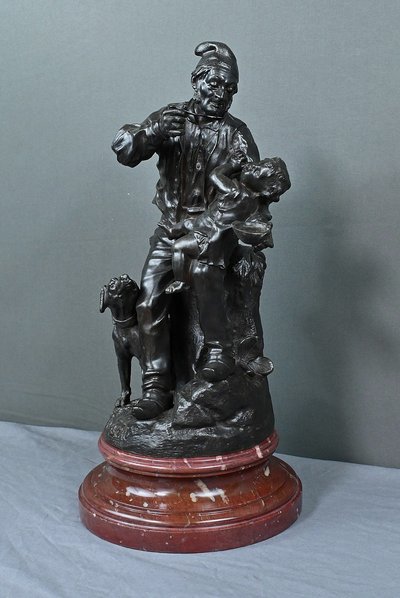 Bronzo “Il primo pasto” di V. Rousseau – Inizio XX secolo
