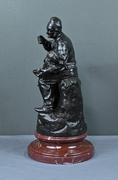 Bronzo “Il primo pasto” di V. Rousseau – Inizio XX secolo