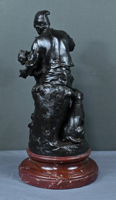 Bronzo “Il primo pasto” di V. Rousseau – Inizio XX secolo
