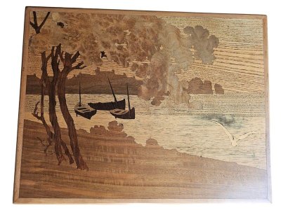Emile Gallé Art Nouveau Nesting Table "Narcissus"