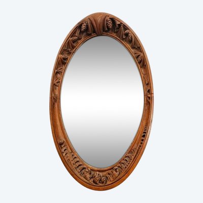 Louis Majorelle Art Nouveau Mirror "Fern and Pine Cones"