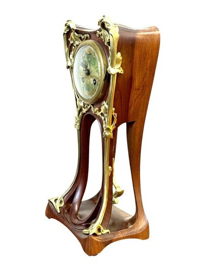 Louis Majorelle Art Nouveau Clock "With Poppies"