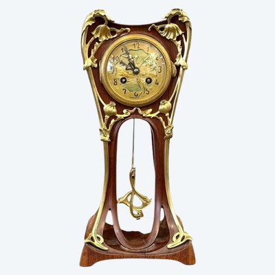 Louis Majorelle Art Nouveau Clock "With Poppies"