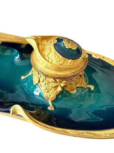 Paul Louchet Art Nouveau Inkwell