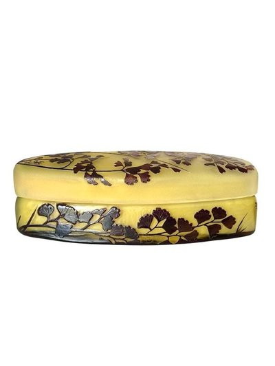 Emile Gallé Art Nouveau "Ginko" Candy Box