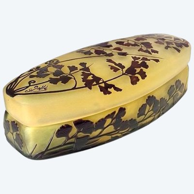 Emile Gallé Art Nouveau "Ginko" Candy Box