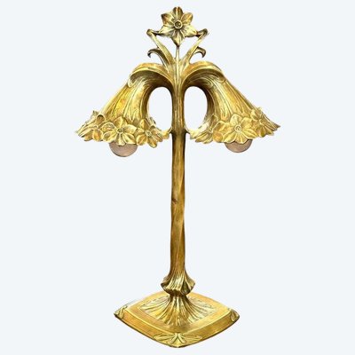 Jules Playing Art Nouveau Double Lamp