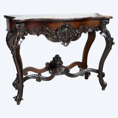 Console napolitaine ancienne Louis Philippe, XIXe siècle.