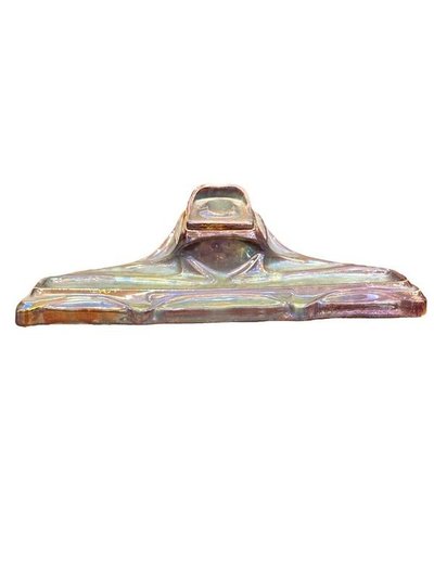 Rambervillers Art Nouveau Inkwell in Flamed Stoneware