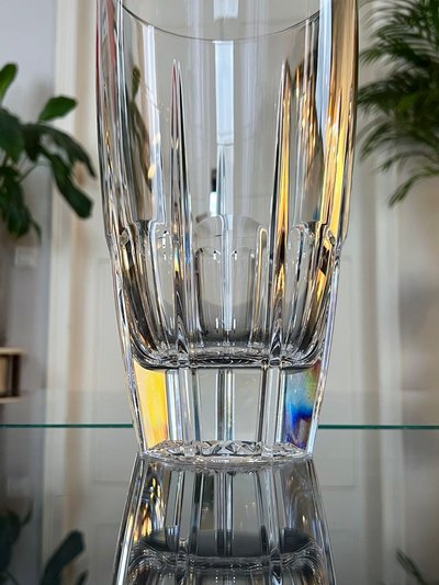 Kristallvase - Vintage Deko-Objekt