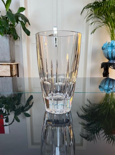 Kristallvase - Vintage Deko-Objekt
