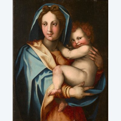 Jungfrau und Kind, Werkstatt von Andrea Del Sarto (Florenz 1486 - 1530)