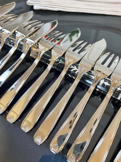 Vintage Fish Cutlery - Guy Degrenne - Stainless Steel Forks and Knives