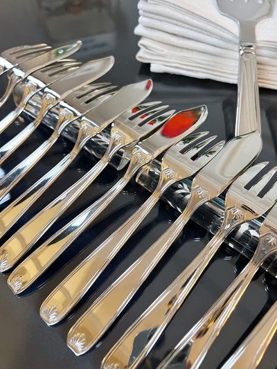 Vintage Fish Cutlery - Guy Degrenne - Stainless Steel Forks and Knives