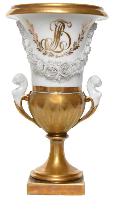 Vaso in porcellana di Meissen in forma medicea 