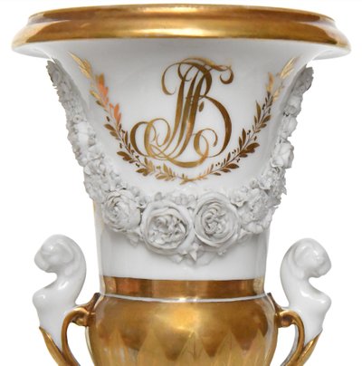 Vaso in porcellana di Meissen in forma medicea 