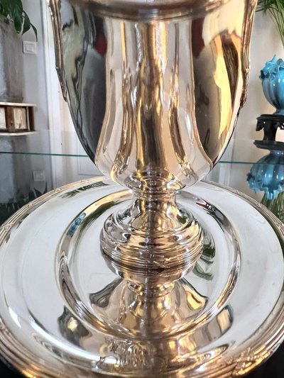 Saucière à Plateau Style Louis XVI En Métal Argenté - Roux Marquiand - Fin 19e Siècle