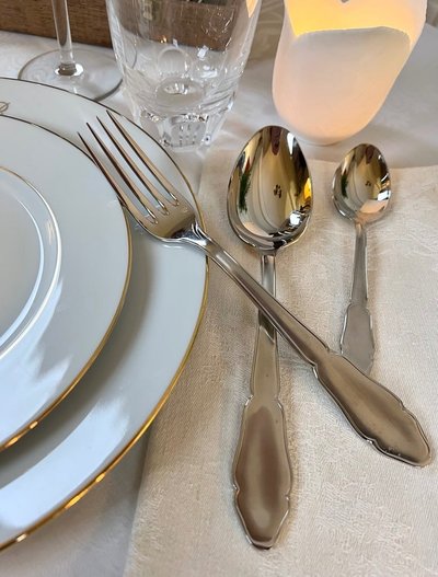 12 Piece Stainless Steel Cutlery Tray - Set