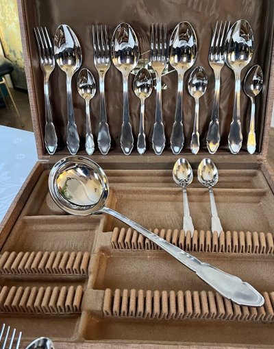 12 Piece Stainless Steel Cutlery Tray - Set