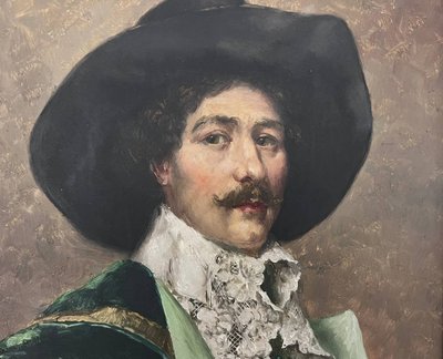 Paire De Portraits Masculins – A. D’ambrossi – Huile Sur Panneau – époque XIXe