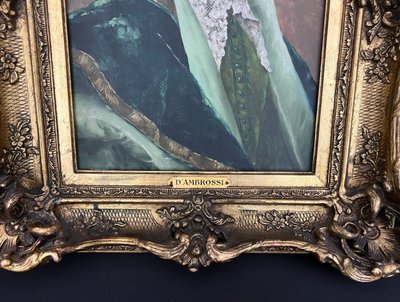 Paire De Portraits Masculins – A. D’ambrossi – Huile Sur Panneau – époque XIXe