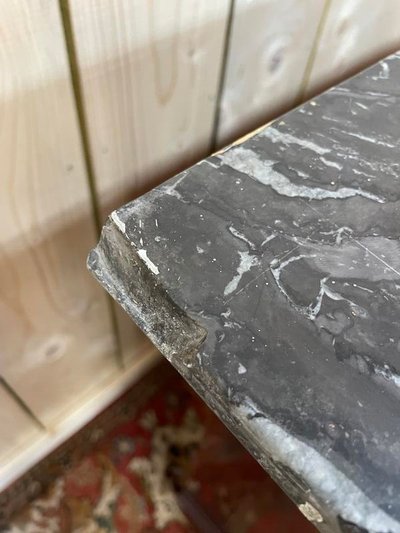Commode Louis Philippe acajou et marbre 